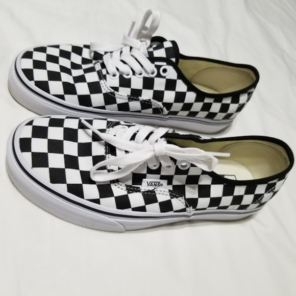 Vans Authentic Checkerboard Black True White Vans Authentic Checkerboard Black True White